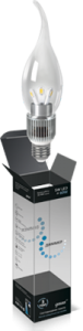 Свеча прозрачная 5Вт E27 4100K, LED