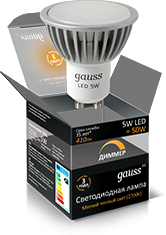 Лампа 5W GU10 2700K диммируемая