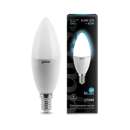 Лампа Gauss LED Candle E14 6.5W 100-240V 4100К 1/10/50