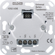 1252UDE Мех Светорегулятор 2-канальный нажимной 50-260 Вт/ВА на канал для л/н, электр. и обмо. тр-ров