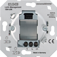 1254UDE Мех Светорегулятор нажимной 50-420 Вт/ВА для л/н, электрон. и обмоточных тр-ров