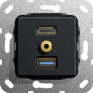 568010 Разъем HDMI,USB3.0A,M гнездо