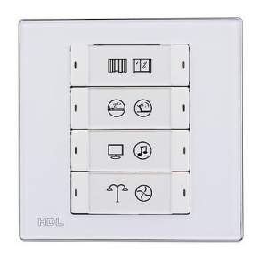 HDL-M/P04.2-48 4-клавишная панель KNX, европейский стандарт (без шинного соединителя HDL-M/PCI.1)
