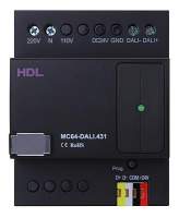 HDL-MC64-DALI.431 DIN 64-канальный DALI контроллер, с блоком питания