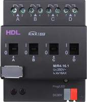 HDL-M/R04.16.1 DIN реле, 4-канальное, 16A на канал, KNX