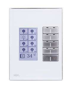 HDL-M/DLP04.1-46 Клавишная настенная панель KNX с экраном DLP, австралийский/US стандарт (без шинного соединителя HDL-M/PCI.3)Сменные рамки и обрамления (Стандартные цвета: Белое/Черное стекло)