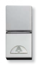 N2104.2 PL NIE Zenit Серебро Выключатель 1-клавишный кнопочный НО-контакт с символом Освещение 1 мод