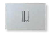N2214.1 PL NIE Zenit Серебро Выключатель карточный 2 мод