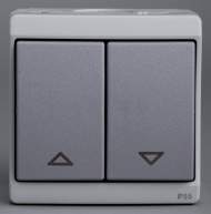 ENN35741 Выключатель для жалюзи, мех., блок., серый IP55