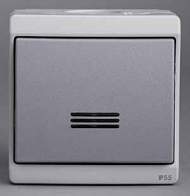 ENN35828 Кнопочный выключатель с подсветкой, о/у, в сборе, серый IP55