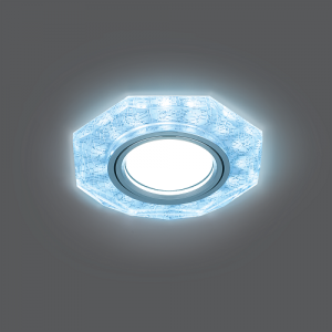 Светильник Gauss Backlight BL066 Восемь гран. Белый/Серебро/Хром, Gu5.3, LED 4100K 1/40