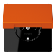 LC1520KIKL4320S LS 990 Orange vif(4320S) Розетка с/з с защ штор с крышкой безвинт зажим