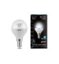 Лампа Gauss LED Globe Crystal Clear E14 4W 4100K 1/10/50