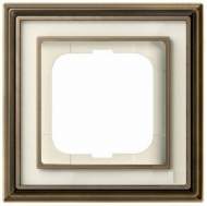 1754-0-4580 (1721-848-500) BJE Династия Античная латунь/Белое стекло Рамка 1-ая