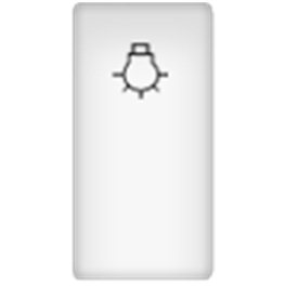 Белая Клавиша с символом свет 1 мод арт. FD16717