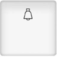 Белая Клавиша с символом звонок 2 мод арт. FD17716