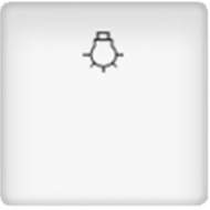 Белая Клавиша с символом свет 2 мод арт. FD17717