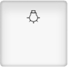 Белая Клавиша с символом свет 2 мод арт. FD17717